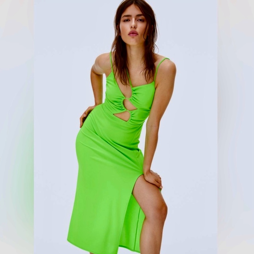 H&M Asymmetric Cut Out Dress, NWOT Size L - Picture 2 of 4